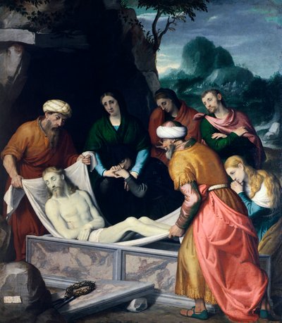 Déposition du Christ dans le tombeau, par Giovanni Battista Moroni - Giovanni Battista Moroni