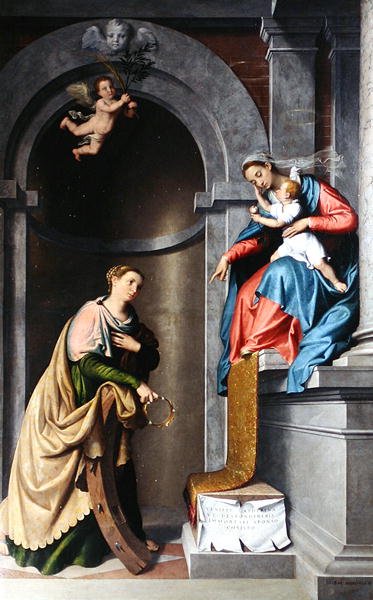 Le mariage mystique de Sainte Catherine - Giovanni Battista Moroni