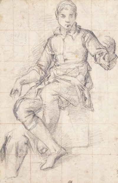 Un garçon assis - Giovanni Battista Naldini