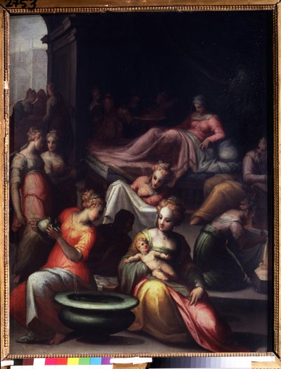 La naissance de Saint Jean Baptiste - Giovanni Battista Naldini