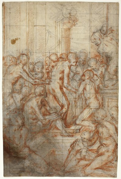 Étude pour la Purification de la Vierge - Giovanni Battista Naldini