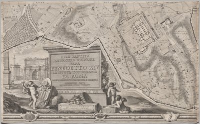 Nuova pianta di Roma data in luce da Giambattista Nolli l’année MDCCXLVII, connue sous le nom de La Pianta Grande di Roma - Giovanni Battista Nolli
