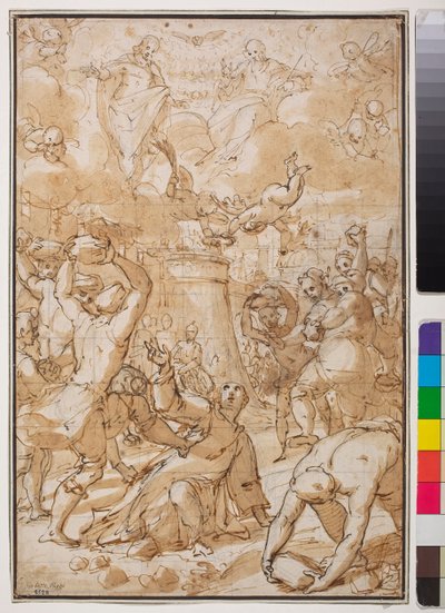 La lapidation de Saint Étienne, début du XVIIe siècle - Giovanni Battista Paggi