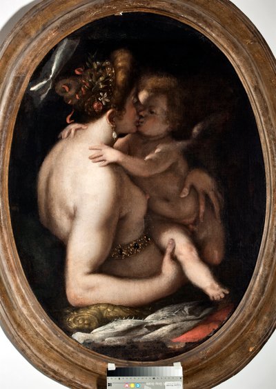 Vénus et Cupidon. Peinture de Giovanni Battista Paggi (1554-1627) - Giovanni Battista Paggi