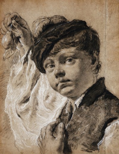 Un garçon tenant un citron - Giovanni Battista Piazzetta