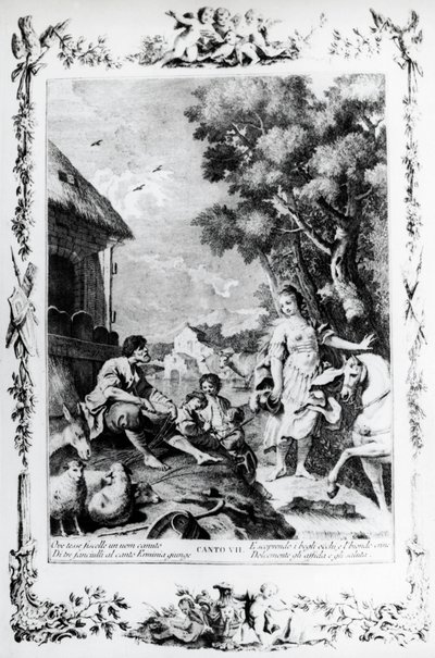 Erminia accueillie par un berger, chant VII, Jérusalem délivrée - Giovanni Battista Piazzetta