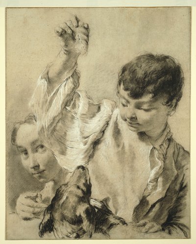 Giacomo nourrit un chien - Giovanni Battista Piazzetta