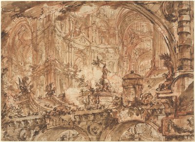 Un intérieur palatial magnifique - Giovanni Battista Piranesi