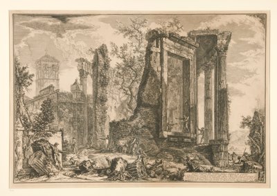 Autre vue du Temple de la Sibylle à Tivoli, de Vedute di Roma - Giovanni Battista Piranesi