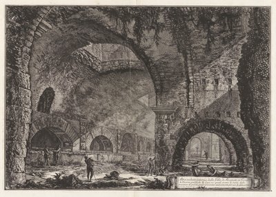 Autre vue de la Villa de Mécène à Tivoli, de Vedute di Roma - Giovanni Battista Piranesi