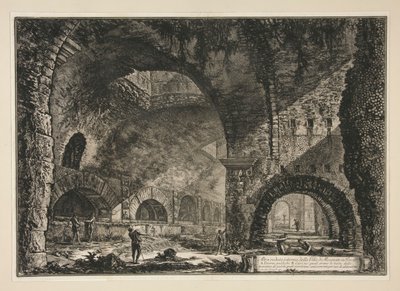 Autre vue intérieure de la villa de Mécène à Tivoli, de Vedute di Roma - Giovanni Battista Piranesi