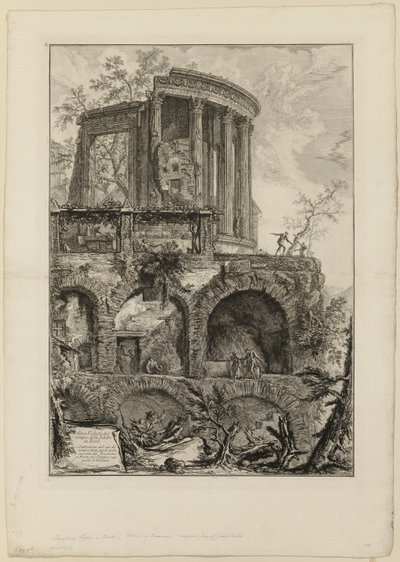 Autre vue du Temple de la Sibylle à Tivoli, des Vues de Rome - Giovanni Battista Piranesi