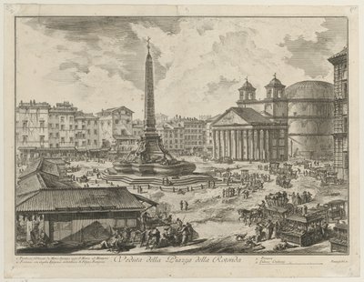Vue de la Piazza della Rotonda avec le Panthéon et l