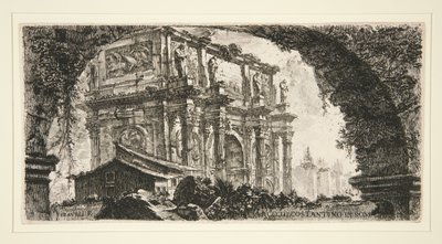Arc de Constantin à Rome, tiré de Quelques vues d'arcs triomphaux et autres monuments - Giovanni Battista Piranesi