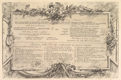 Début Inscription sur le côté du Pont de Rimino, ca. 1748 - Giovanni Battista Piranesi