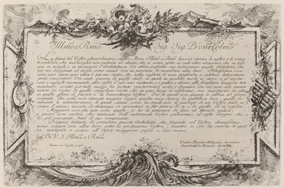 Dédicace - Giovanni Battista Piranesi