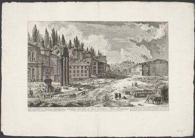Forum Romain avec le Temple de Jupiter Stator à Rome - Giovanni Battista Piranesi