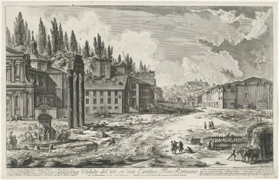 Forum Romanum avec le Temple de Jupiter Stator à Rome - Giovanni Battista Piranesi