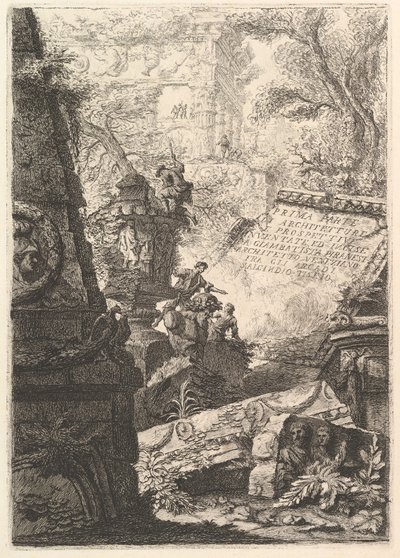 Frontispice: Prima Parte di Architetture, e Prospettive, Rome, vers 1750 - Giovanni Battista Piranesi