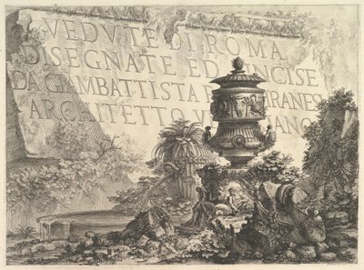 Page de titre du frontispice, 1748 - Giovanni Battista Piranesi