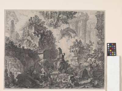 Frontispice avec statue de Minerve - Giovanni Battista Piranesi