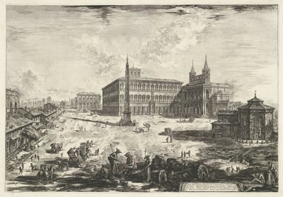 Vue du Latran à Rome avec la basilique Saint-Jean-de-Latran - Giovanni Battista Piranesi