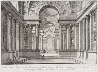 Temple antique imaginaire conçu dans le style de ceux construits en l
