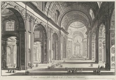 Intérieur de la basilique Saint-Pierre au Vatican - Giovanni Battista Piranesi