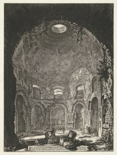 Intérieur du Tempio della Tosse à Tivoli - Giovanni Battista Piranesi