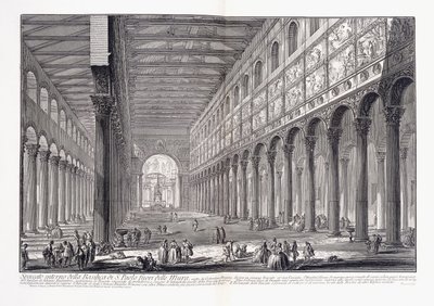 Intérieur de la basilique Saint-Paul-hors-les-Murs - Giovanni Battista Piranesi