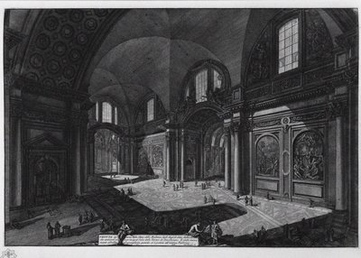 Intérieur de la basilique de Santa Maria degli Angeli anciens thermes de Dioclétien, entre 1765 et 1775 - Giovanni Battista Piranesi