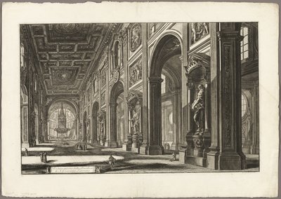 Vue intérieure de la Basilique de Saint-Jean-de-Latran, des Vues de Rome - Giovanni Battista Piranesi