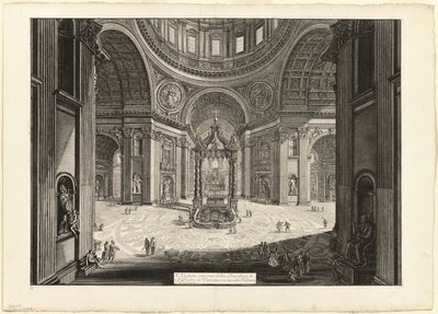 Vue intérieure de la basilique Saint-Pierre au Vatican, près de la Tribune, d