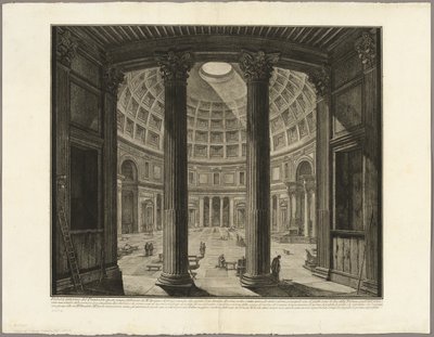 Vue intérieure du Panthéon, de Vues de Rome - Giovanni Battista Piranesi