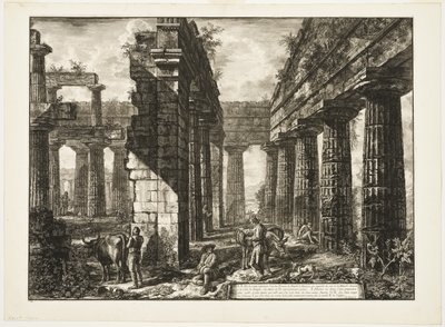 Vue intérieure des restes de l