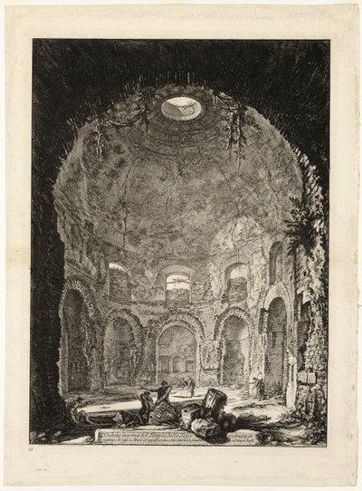 Vue intérieure du soi-disant Tempio della Tosse, de Vues de Rome - Giovanni Battista Piranesi
