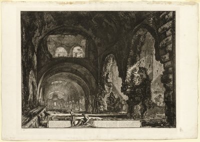 Vue intérieure de la villa de Mécène, des Vues de Rome - Giovanni Battista Piranesi