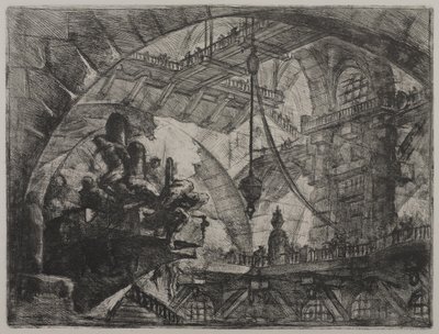Invenzioni Capric di Carceri; Hind 13, premier état de trois, vers 1749 - Giovanni Battista Piranesi