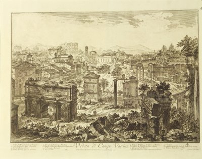 Italie, Rome, vue du Campo Vaccino (Forum Romain) avec l