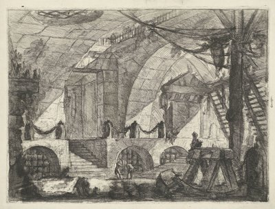 Prison avec chevalet (Invenzioni Capric di Carceri all Acqua Forte) - Giovanni Battista Piranesi