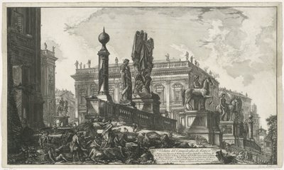 Piazza del Campidoglio vue de côté - Giovanni Battista Piranesi