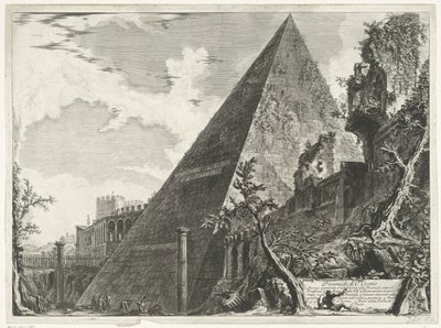 Pyramide de Cestius à Rome (Vues de Rome) - Giovanni Battista Piranesi