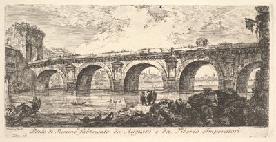 Planche 16 : Le Pont de Rimini construit par les empereurs Auguste et Tibère, vers 1748 - Giovanni Battista Piranesi