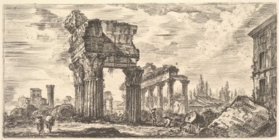 Planche 7 : Temple de Jupiter Tonans Jupiter le Tonnerre. 1. Temple de la Concorde. Temp..., vers 1748 - Giovanni Battista Piranesi