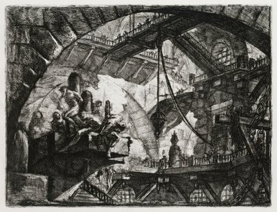 Prisonniers sur une plateforme en saillie - Giovanni Battista Piranesi