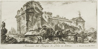 Vue arrière du temple de Pola en Istrie. 1. Vue arrière d