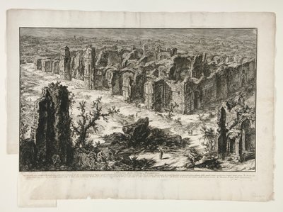 Ruines des thermes antoniniens, de Vedute di Roma - Giovanni Battista Piranesi