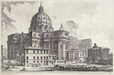 Basilique Saint-Pierre depuis la Piazza della Sagrestia - Giovanni Battista Piranesi