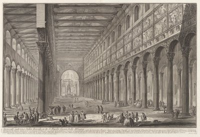 Vue intérieure de la Basilique de S. Paolo fuori delle Mura - Giovanni Battista Piranesi