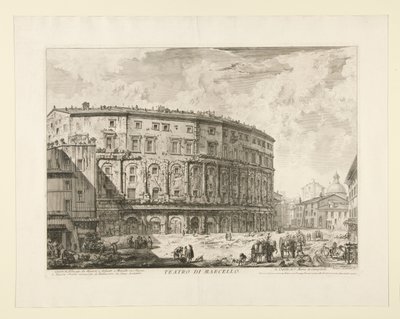 Théâtre de Marcellus, de Vedute di Roma - Giovanni Battista Piranesi